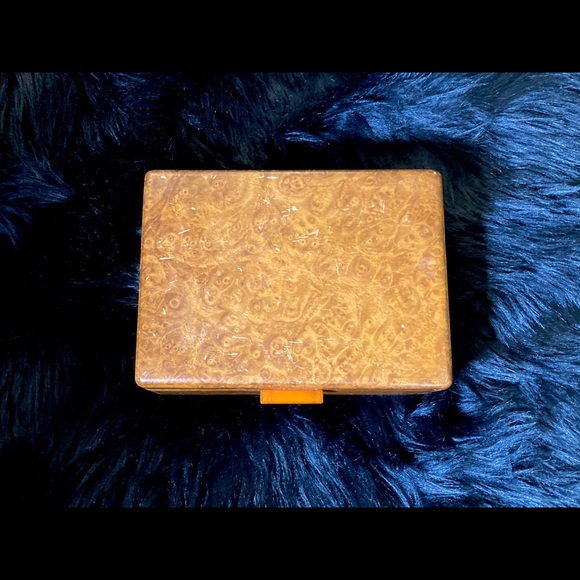 19th Century Burl Wood Box With Bakelite Handle - Picture 3 of 16